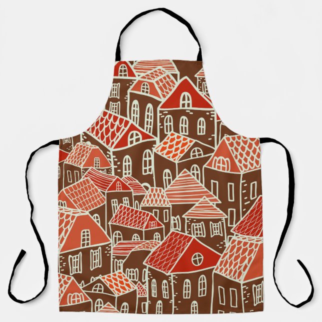 Delantal Patrón sin problemas de los edificios de la ciudad (Anverso)