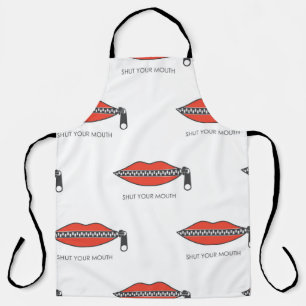 Delantal Patrón sin soldadura con boca de mujer con cierre 