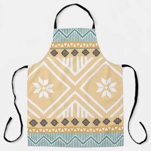 Delantal Patrón sin soldadura de tela nativa pastel, nativo