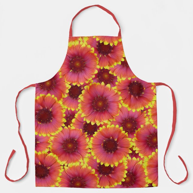 Delantal Patrón sin soldadura Gaillardia (Anverso)