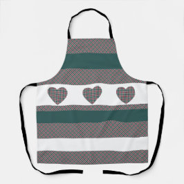Delantal Patrón Tartán Tradicional Con Corazón