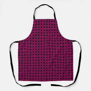 Delantal Patrón tejido rosa negro