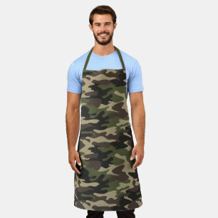 Delantal Patrón tradicional de verde y de tan camo