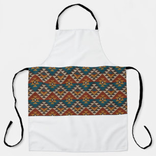 Delantal Patrón tradicional tribal azteca sin costura en w