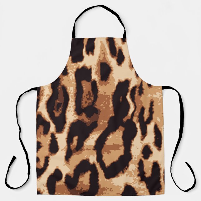 Delantal Patrón transparente de impresión leopardo (Anverso)