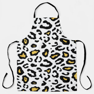 Delantal Patrón transparente de piel de leopardo