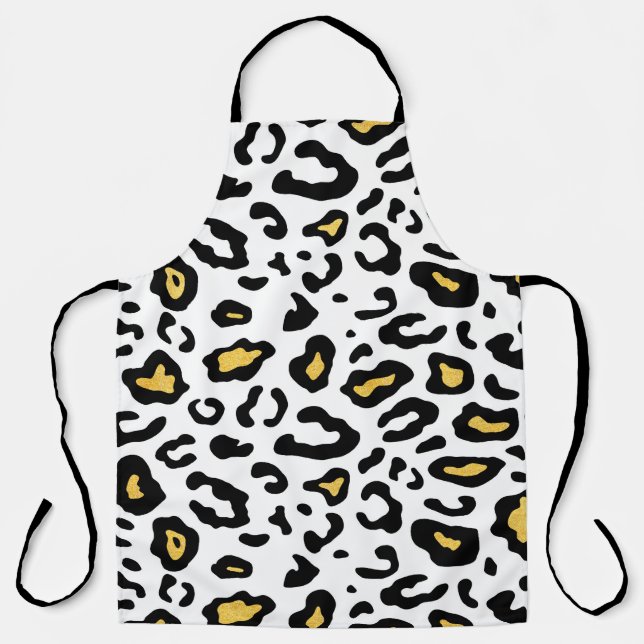 Delantal Patrón transparente de piel de leopardo (Anverso)