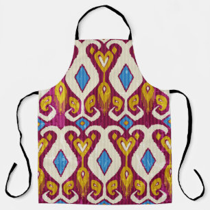 Delantal Patrón transparente de tejido de ikat tradicional