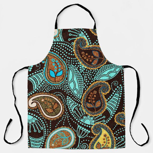 Delantal Patrón transparente, efecto textura de vaqueros  (Anverso)