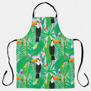 Delantal Patrón trenzado a mano brillante tropical sin sold