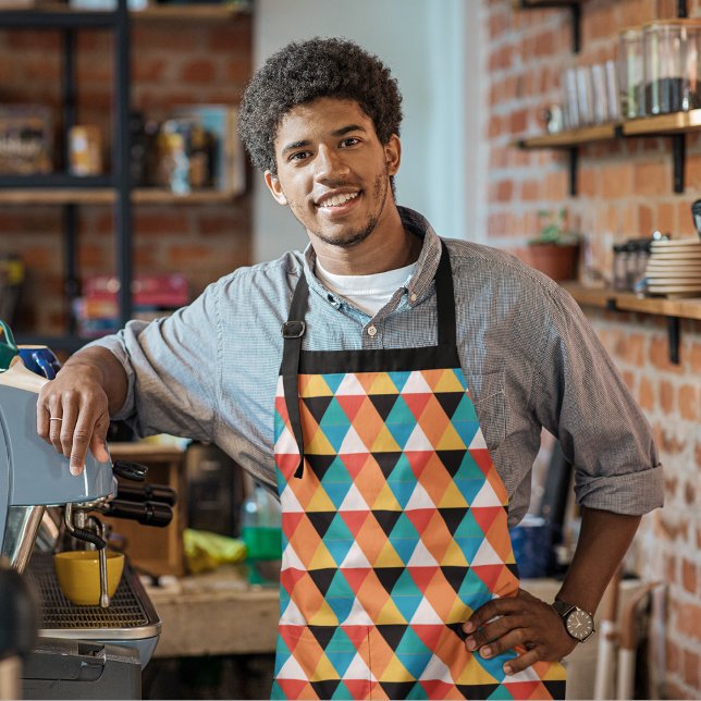 Delantal Patrón triangular multicolor (Apron)