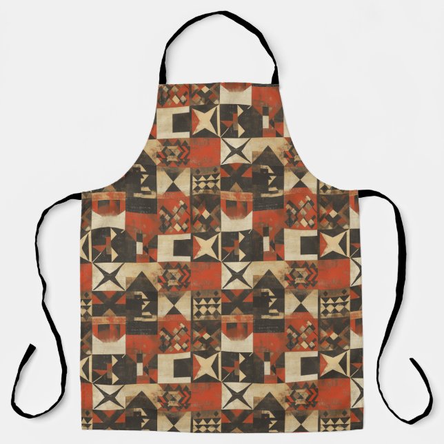 Delantal Patrón tribal bohemio de impresión general (Anverso)
