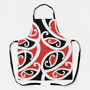Delantal Patrón tribal maorí de Kowhaiwhai Mangopare