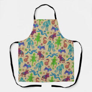 Delantal Patrón tribal primista de cultura africana mexican