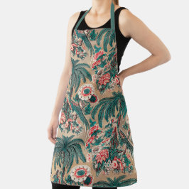 Delantal Patrón tropical floral de Chintz vintage