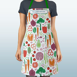 Delantal Patrón vegetal personalizado