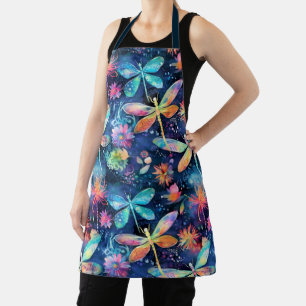 Delantal Patrón vibrante de libélulas