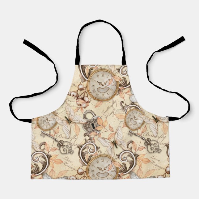 Delantal Patrón victoriano vintage Shabby Chic Country (Anverso)