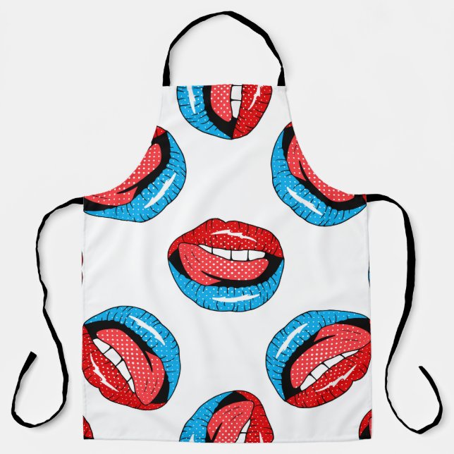 Delantal Patrón vintage con insignias de parche personaliza (Anverso)