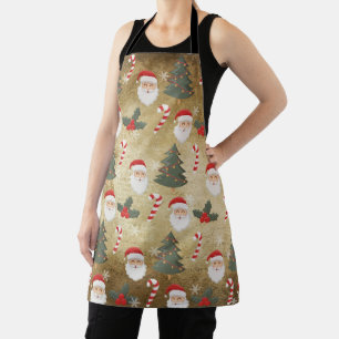 Delantal Patrón vintage de Papá Noel