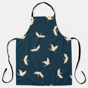 Delantal Patrón vintage de sihouette de gránulos japoneses