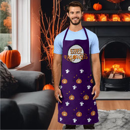 Delantal Patrón y mensaje de Halloween