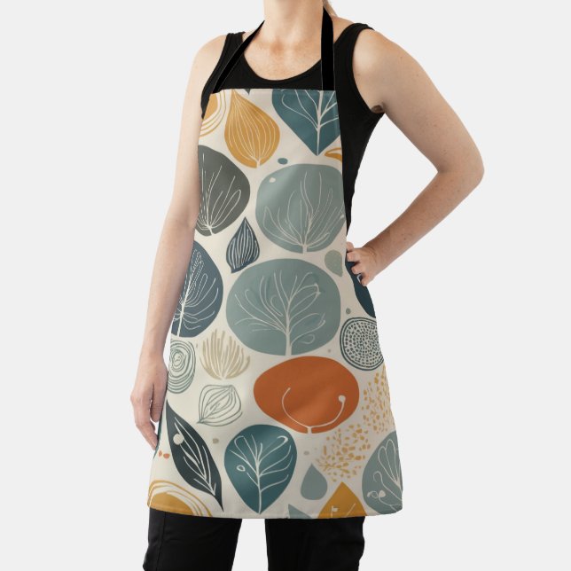 Delantal Patrones abstractos contemporáneos formas orgánica (in situ)