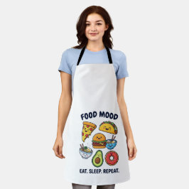 Delantal Patrones de humor de comida rápida Kawaii