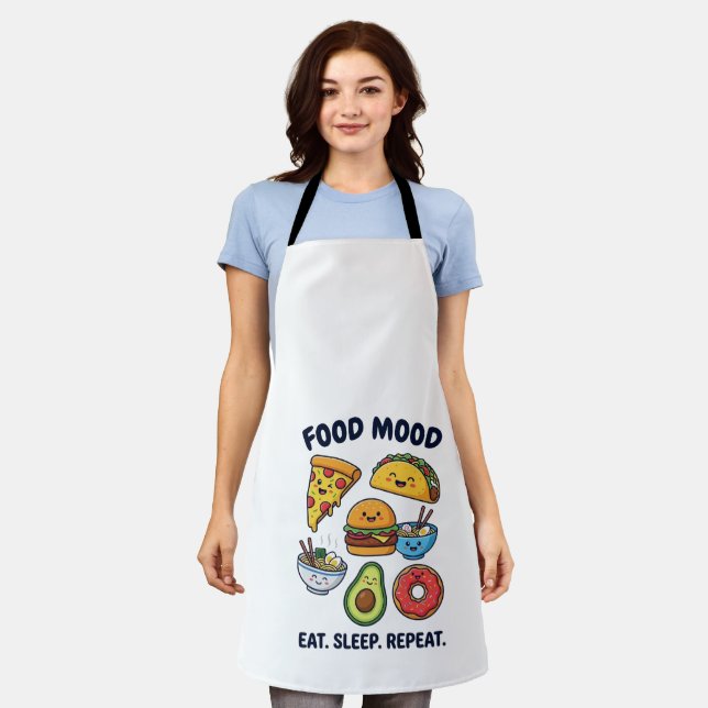 Delantal Patrones de humor de comida rápida Kawaii (Gastado)