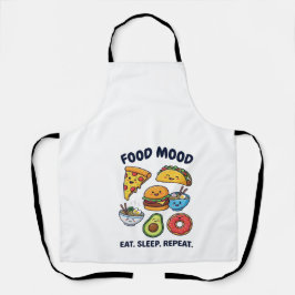 Delantal Patrones de humor de comida rápida Kawaii