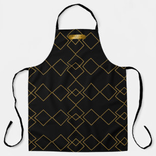 Delantal Patrones de negro y oro Personalizado Mejor Chef d