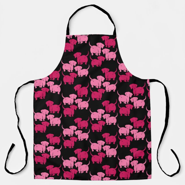 Delantal Patrones de perro de Dachshund alemanes (Anverso)