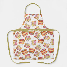 Delantal Patrones personalizados de tartas ricas para las d