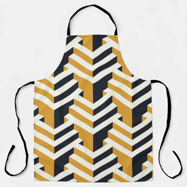 Delantal Patternart isométrico, deco, patrón, costureras (Anverso)