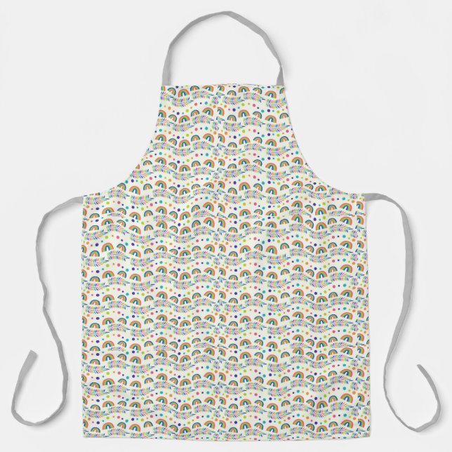Delantal Patterned apron featuring colorful repeating  (Anverso)