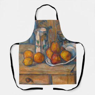 Delantal Paul Cezanne - Bodegón con jarra de leche y frutas