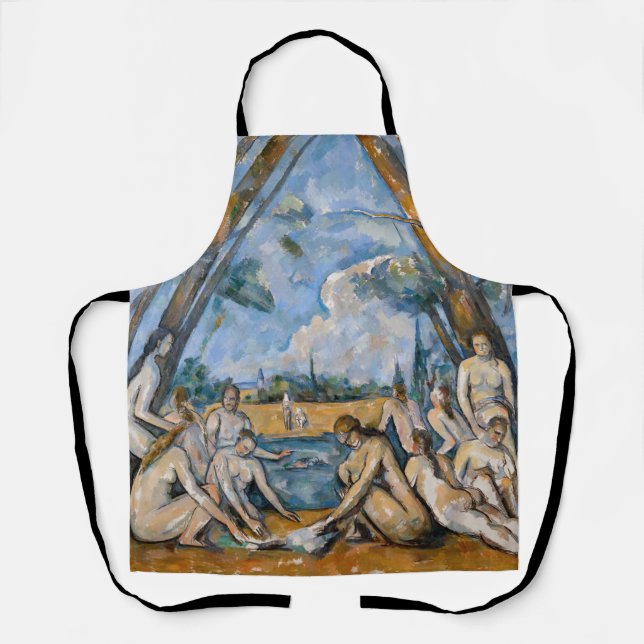 Delantal Paul Cezanne - Los grandes bañistas (Anverso)