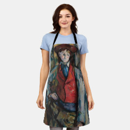 Delantal Paul Cezanne - Niño en el chaleco rojo