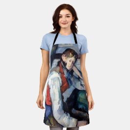 Delantal Paul Cezanne - Niño en el chaleco rojo