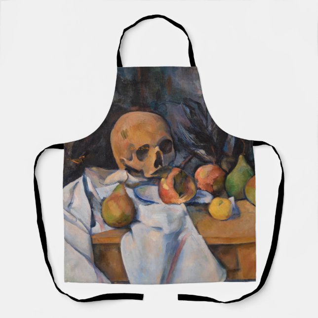 Delantal Paul Cezanne - Todavía la vida con Skull (Anverso)