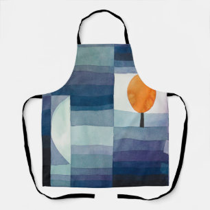 Delantal Paul Klee Heraldo de Otoño Azul Moderno Abstracto