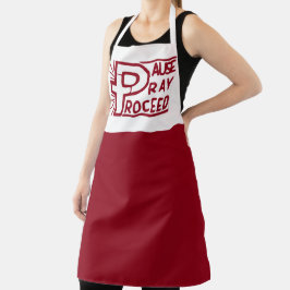 DELANTAL PAUSE PRAY PROCEDE CRISTIAN