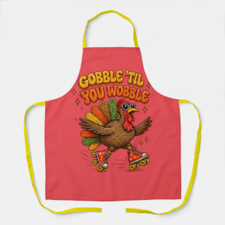 Delantal Pavo de patinaje sobre ruedas Gobble Wobble Día de
