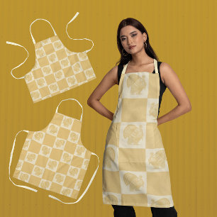 Delantal Pavos dorados descoloridos con estilo vintage rura