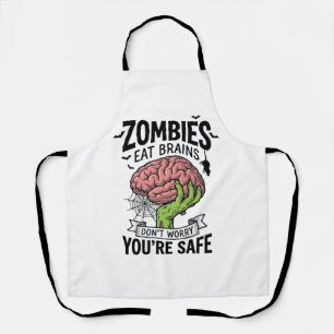 Delantal Payaso Zombie Come Cerebros Estás Seguro Halloween