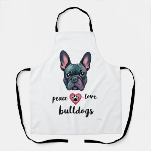 Delantal Paz Amor Bulldogs Galaxia Vintage Bulldog Francés