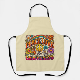 Delantal Paz, Amor y Grooviness Apron
