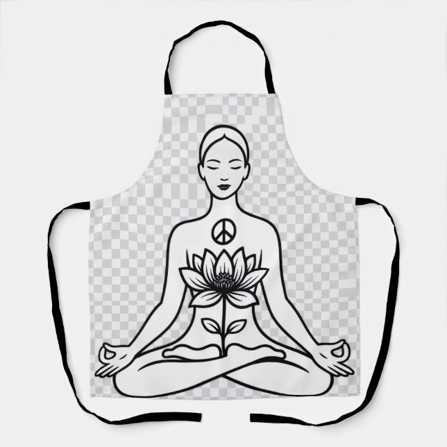 Delantal Paz Interior, Yoga y Meditación  (Anverso)