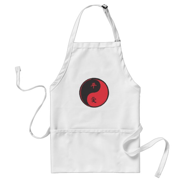 Delantal Paz y amor Yinyang (Frente)