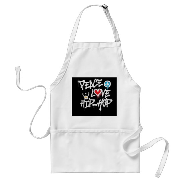 Delantal Peace Love Hip Hop Dance (Frente)